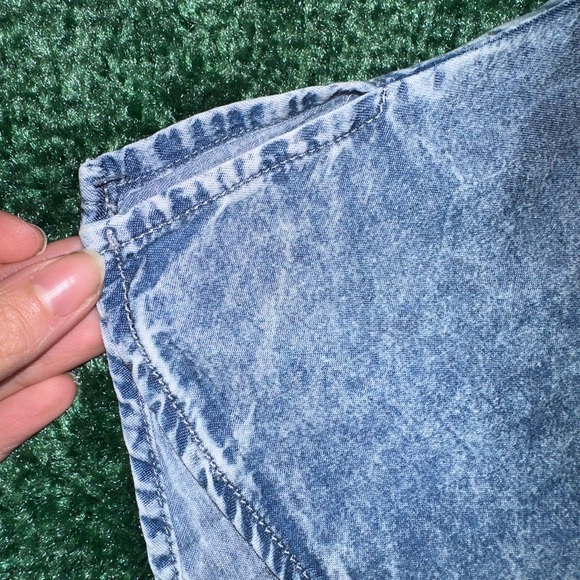 Faux Denim Short Sleeve Dress - Picture 4 of 4